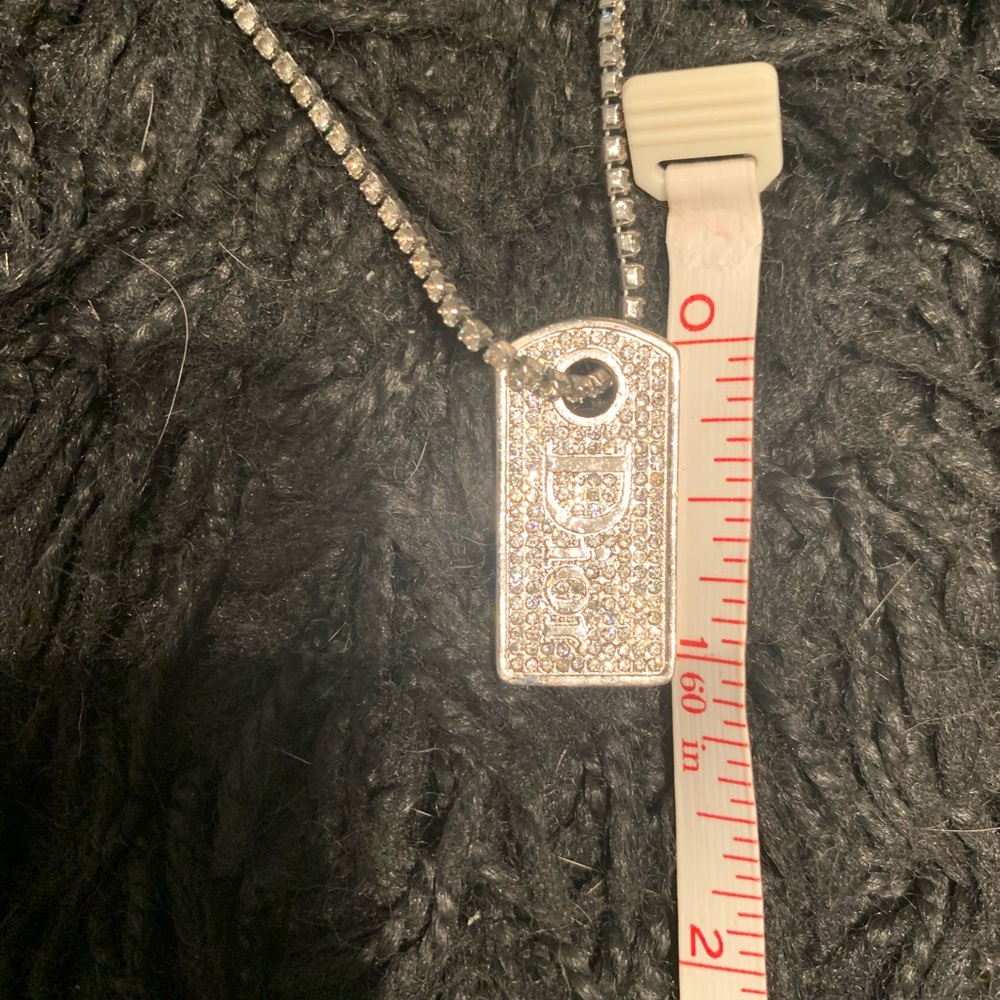 Dior dog tag diamond necklace - Picture 8 of 9